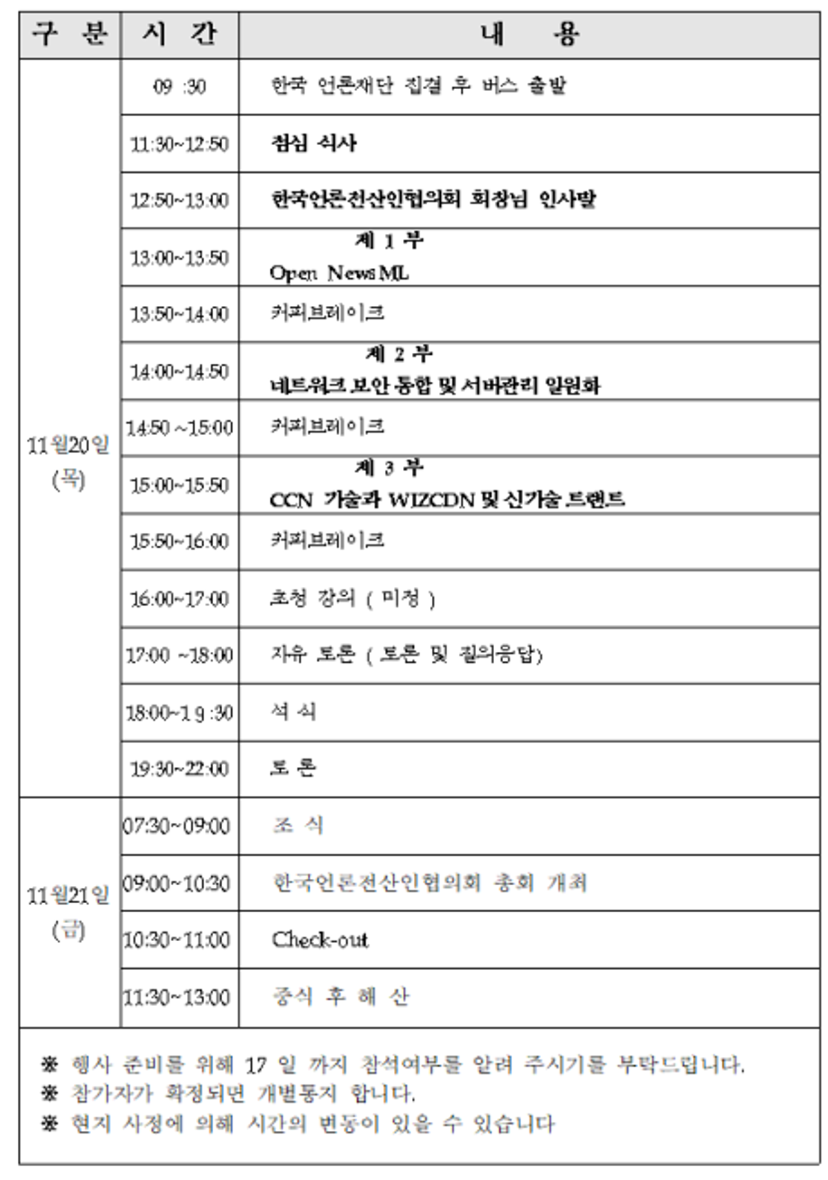2008년 11월 제3회 정보기술협회의 세미나